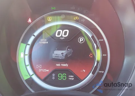 2015 Fiat 500E Battery Electric from USA, damaged, VIN 3C3CFFGE5FT585707